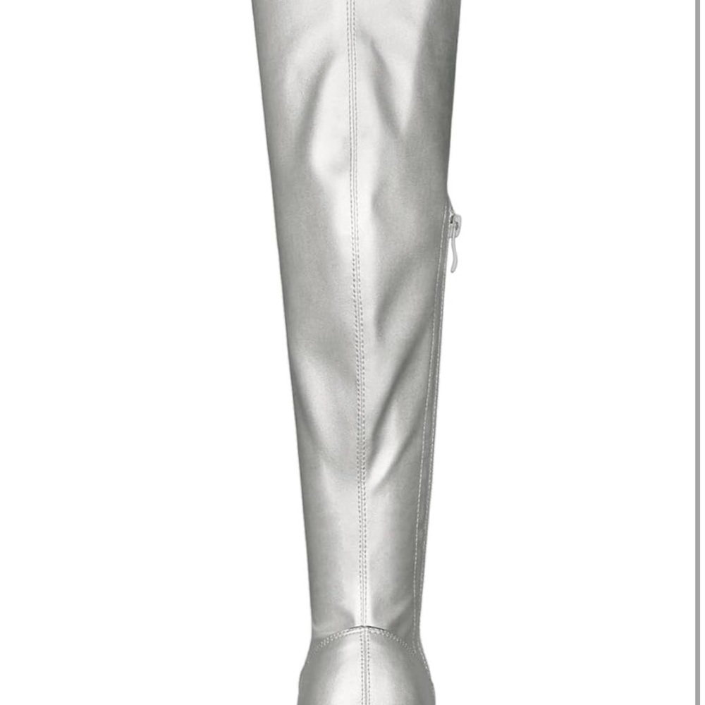 Allegra K‎ Silver Over the Knee Boots - Picture 6 of 12